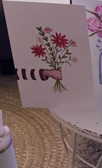 Hand-Tied Flowers Card