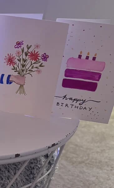 Striped Sleeve Bouquet Card